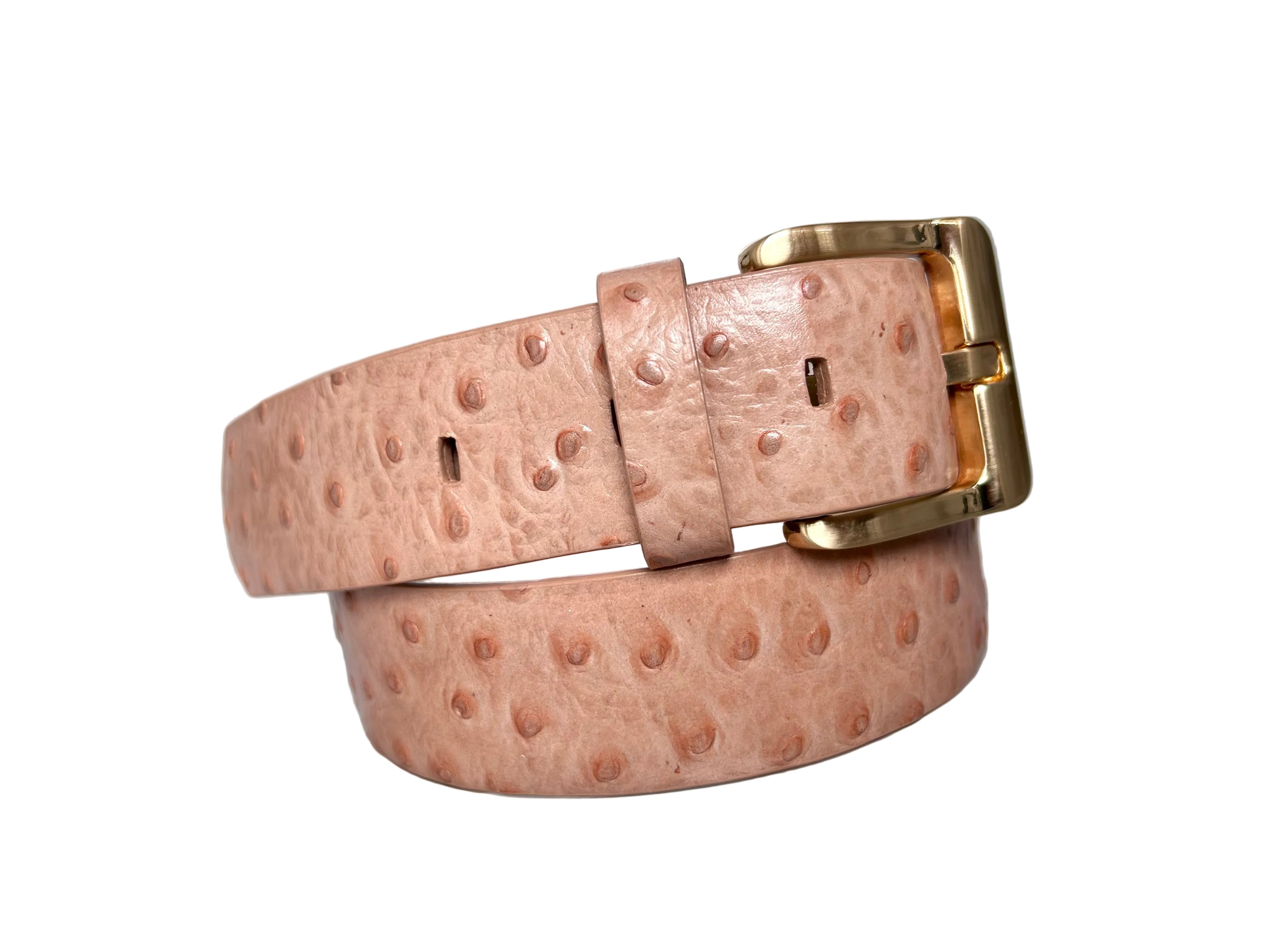 Almond Ostrich Belt