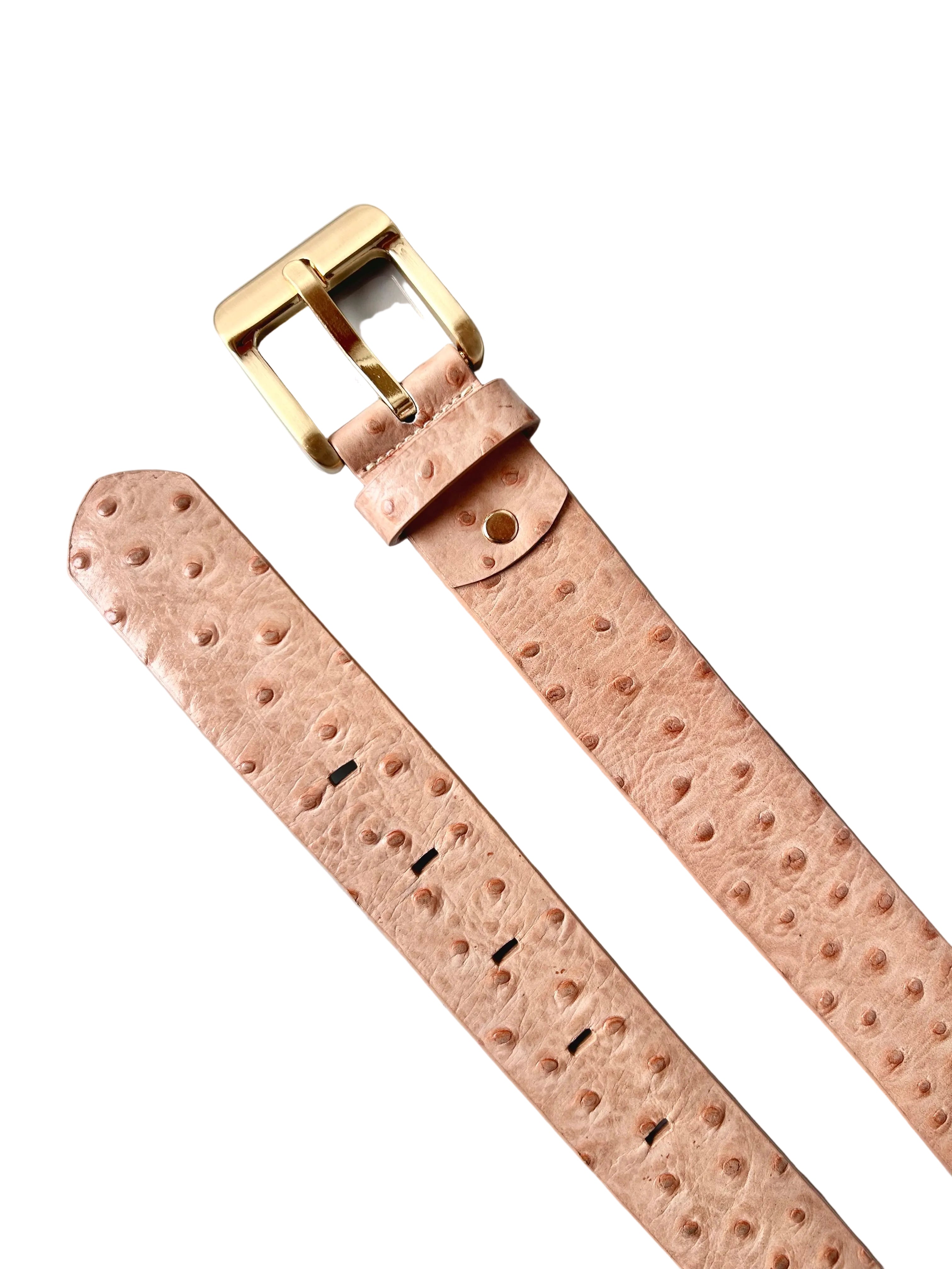 Almond Ostrich Belt