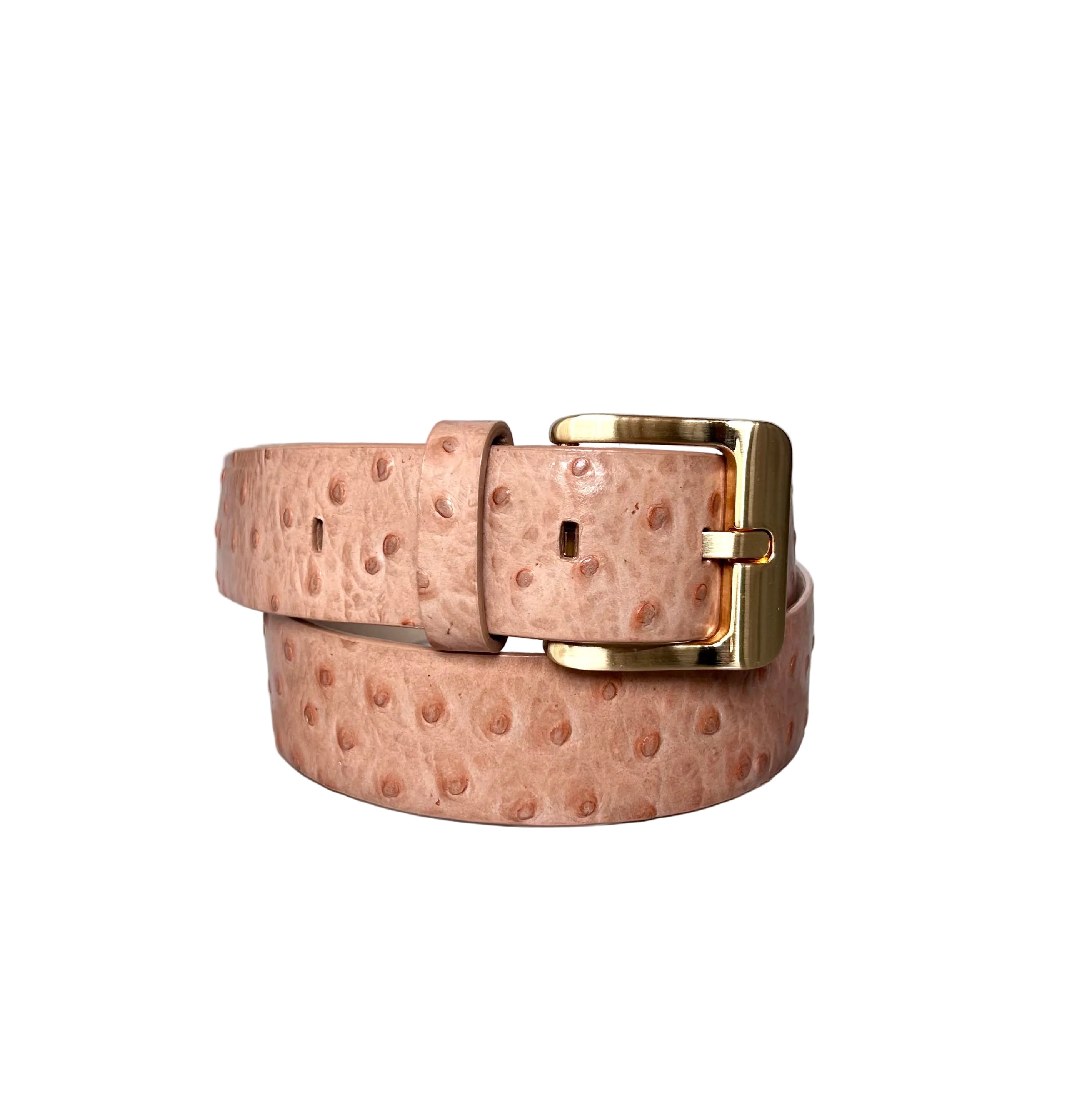 Almond Ostrich Belt